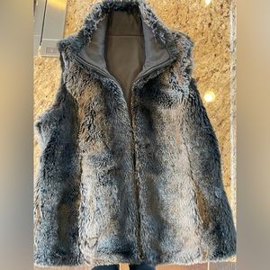 Large thick comfy faux fur vest